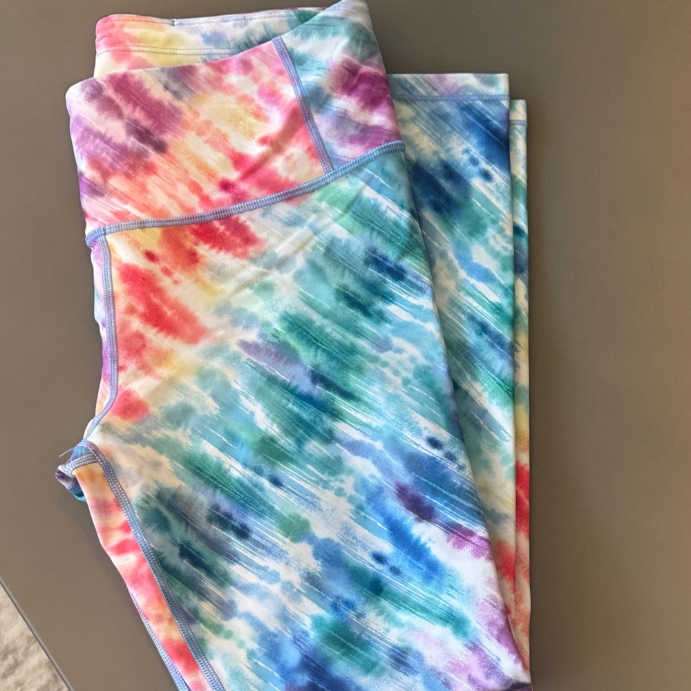 Athleta Tie-Dye Multi-Color Leggings